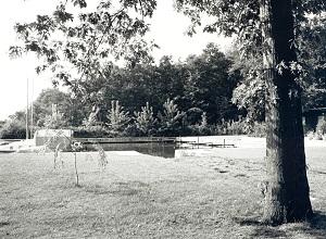 Hafen Blossin in schwarz weiß